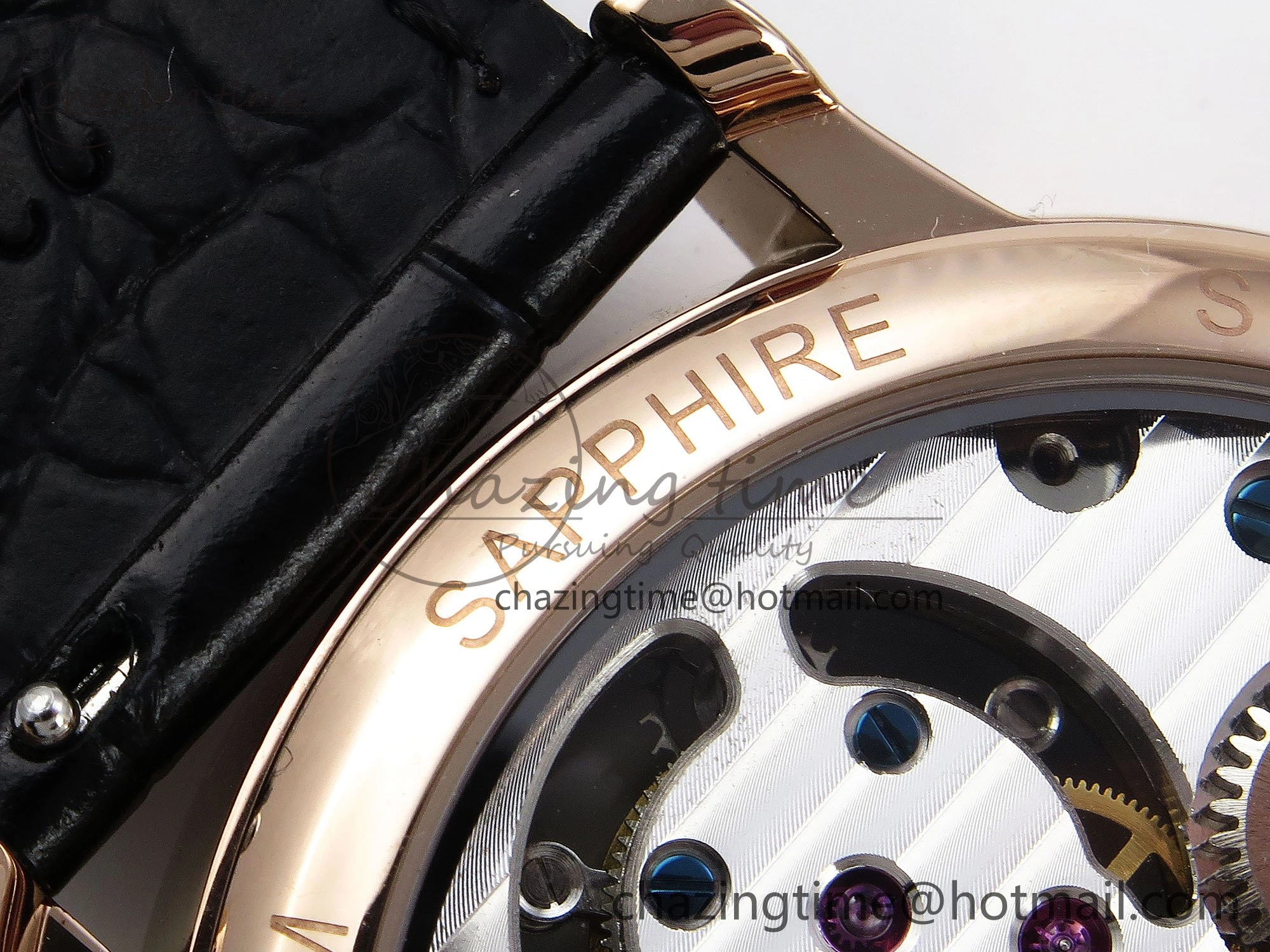 PP Tourbillon RG RMSF Edition Blue Dial on Blue Leather Strap