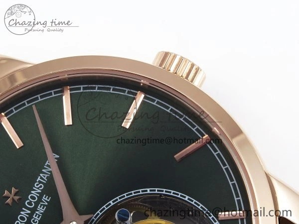 PP Tourbillon RG RMSF Edition Green Dial on Brown Leather Strap