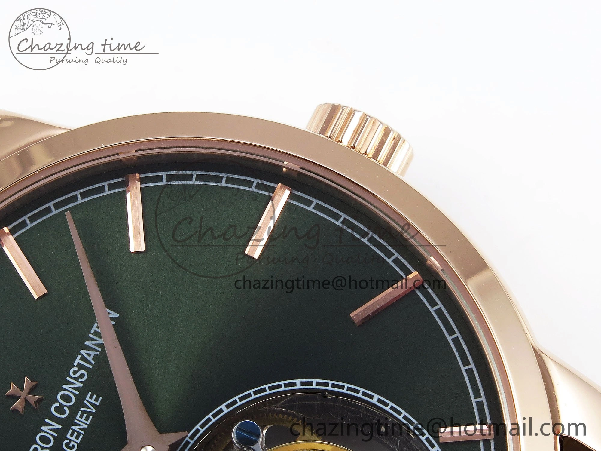 PP Tourbillon RG RMSF Edition Green Dial on Brown Leather Strap