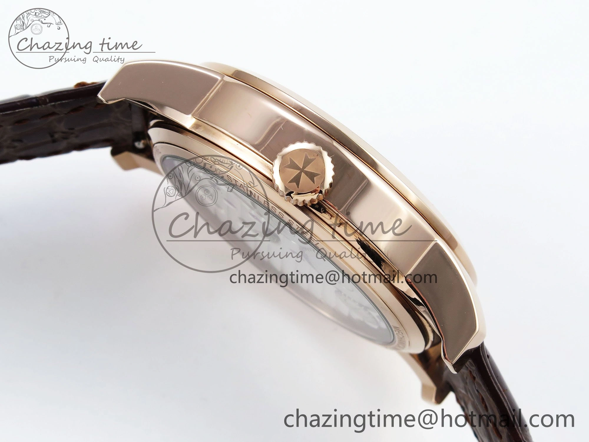 PP Tourbillon RG RMSF Edition Green Dial on Brown Leather Strap