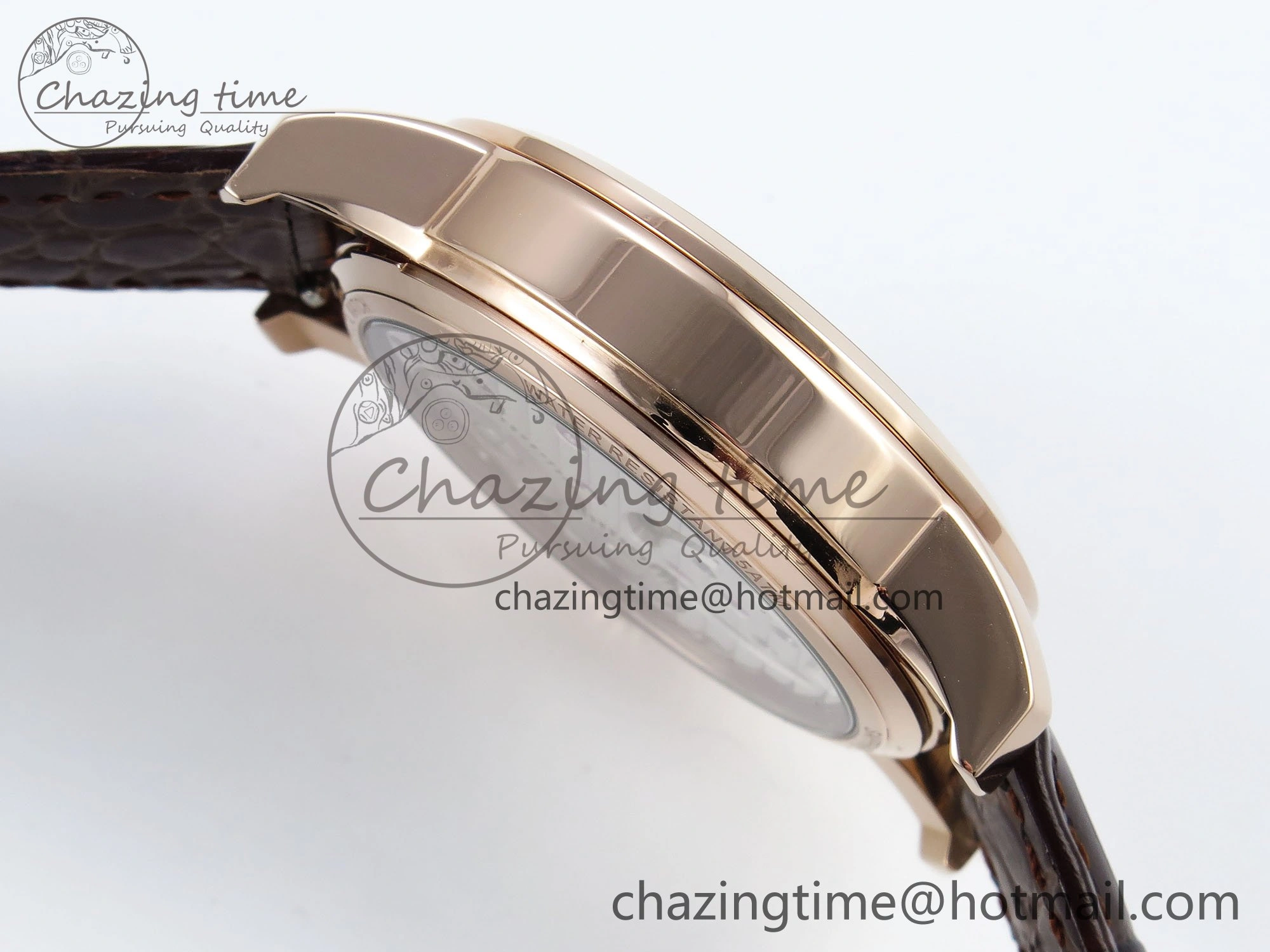 PP Tourbillon RG RMSF Edition Green Dial on Brown Leather Strap