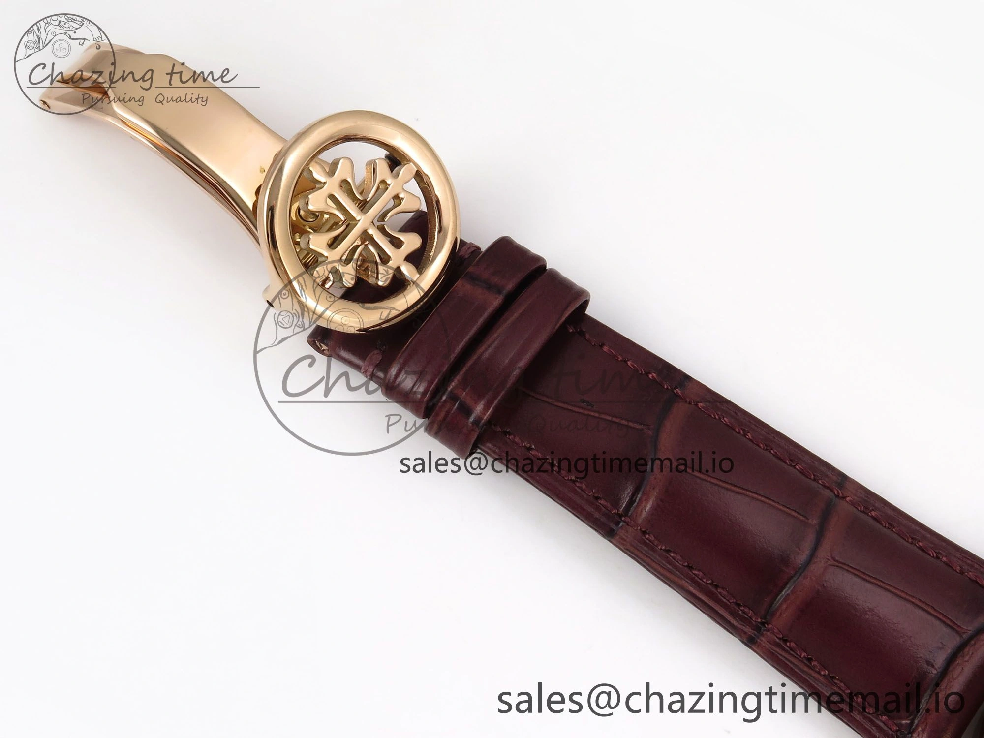 PP Tourbillon RG Rainbow Bezel RMSF Edition White Dial on Brown Leather Strap