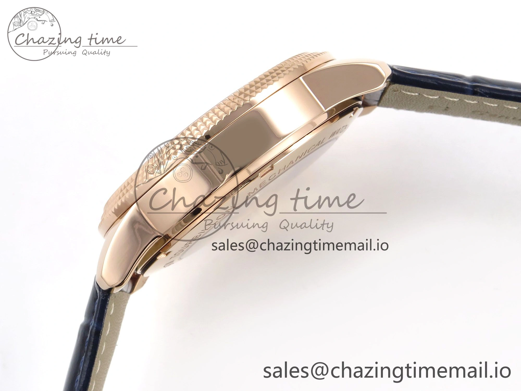 PP Tourbillon RG Texuted Bezel RMSF Edition Black Starry Dial on Blue Leather Strap