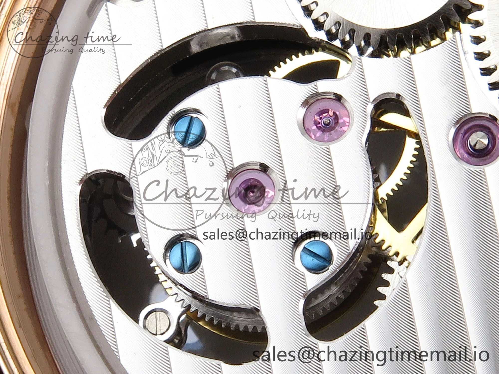 PP Tourbillon RG Texuted Bezel RMSF Edition White Dial on Brown Leather Strap