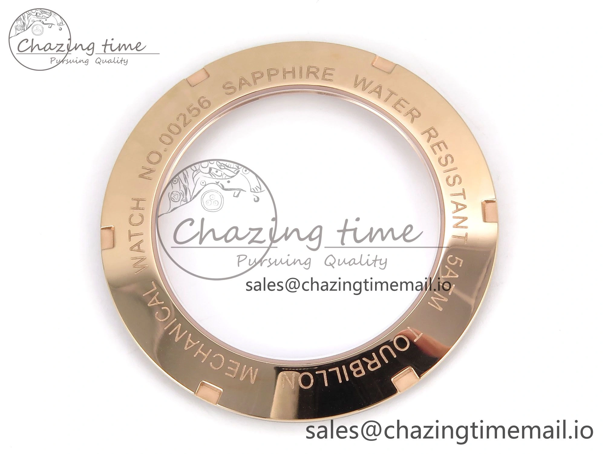 PP Tourbillon RG Texuted Bezel RMSF Edition White Dial on Brown Leather Strap