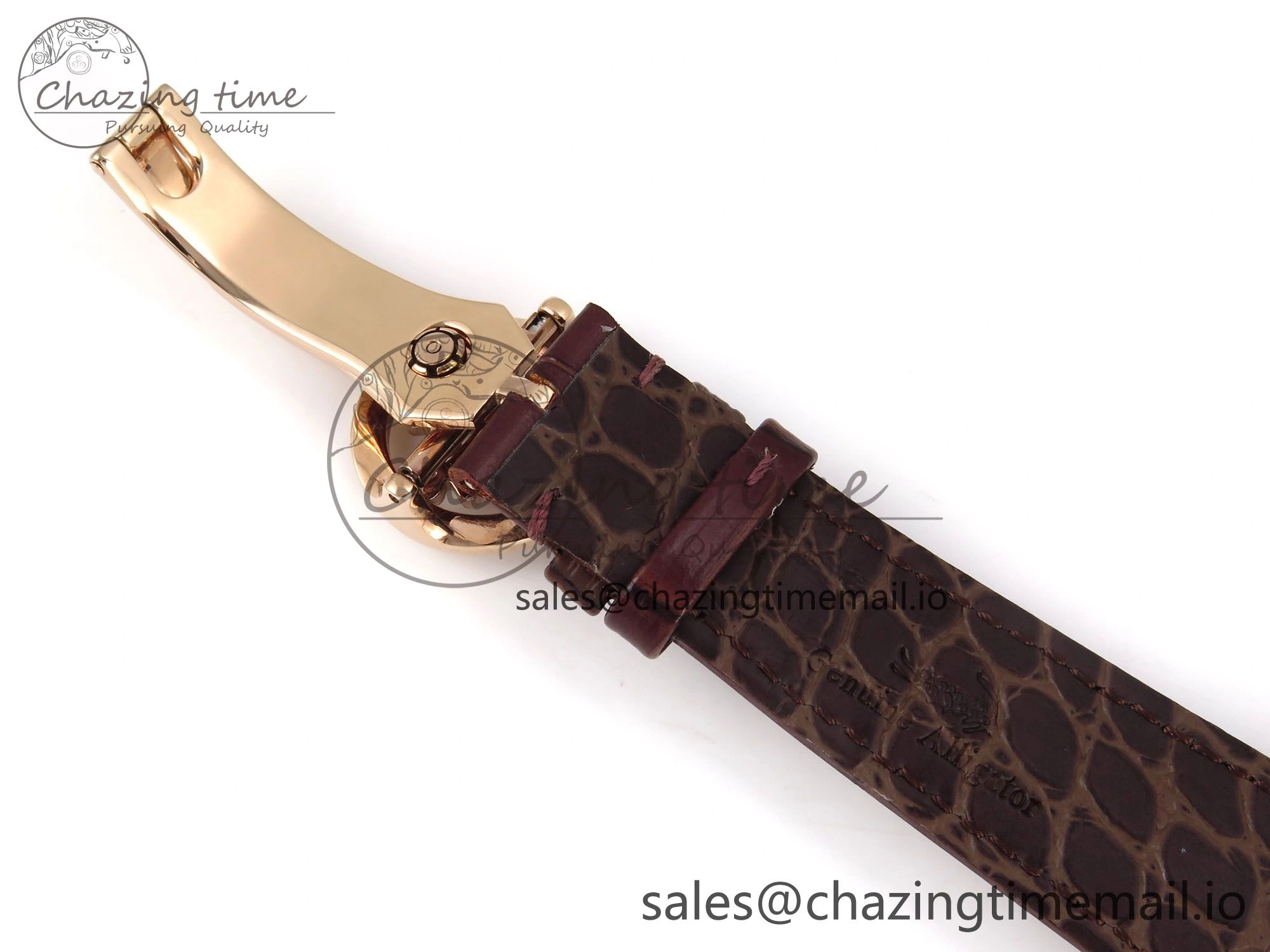 PP Tourbillon RG Texuted Bezel RMSF Edition White Dial on Brown Leather Strap
