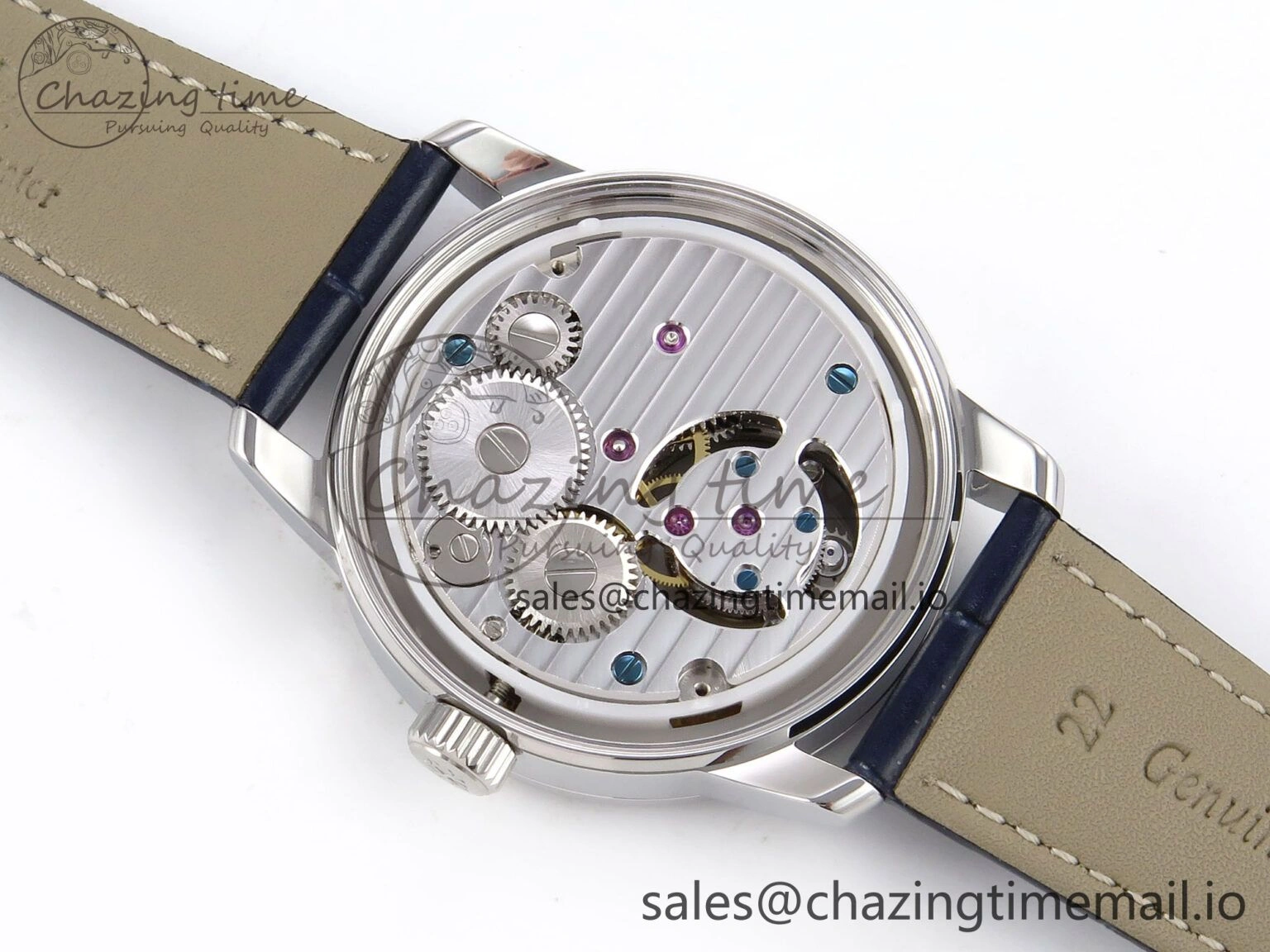 PP Tourbillon SS Diamonds Bezel RMSF Edition Black Starry Dial on Blue Leather Strap