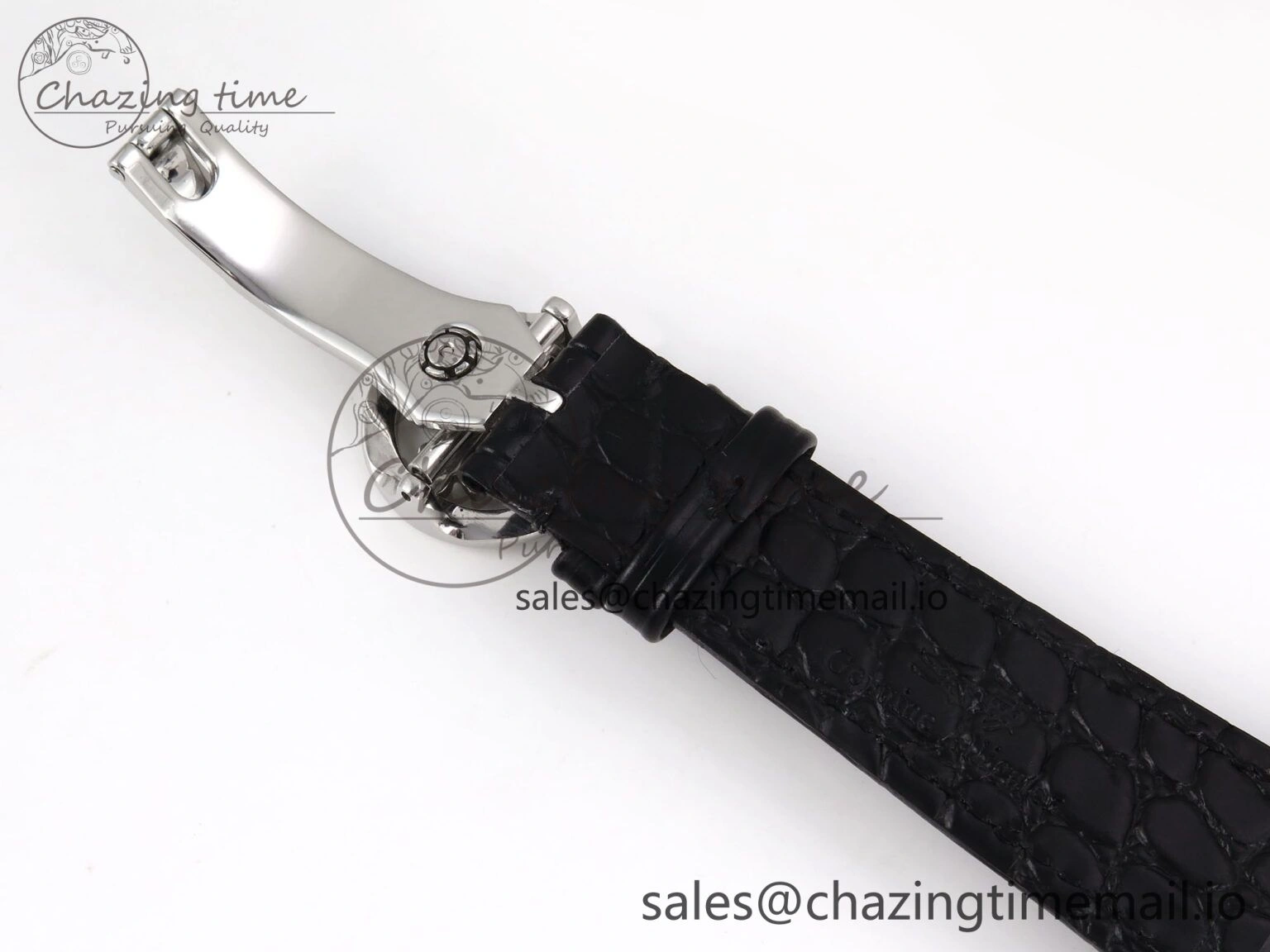 PP Tourbillon SS Diamonds Bezel RMSF Edition White Dial on Black Leather Strap