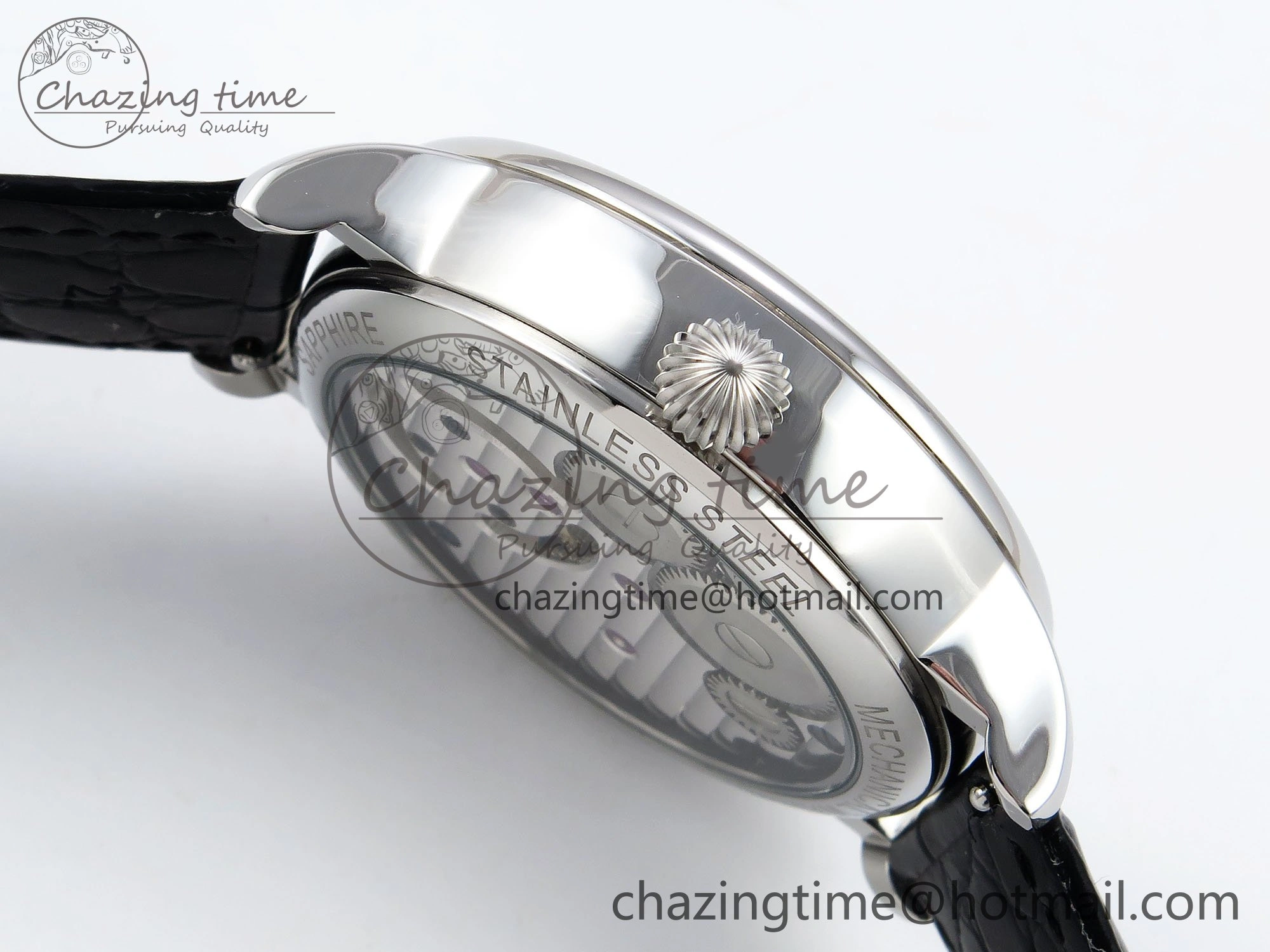 PP Tourbillon SS RMSF Edition Blue Dial on Blue Leather Strap