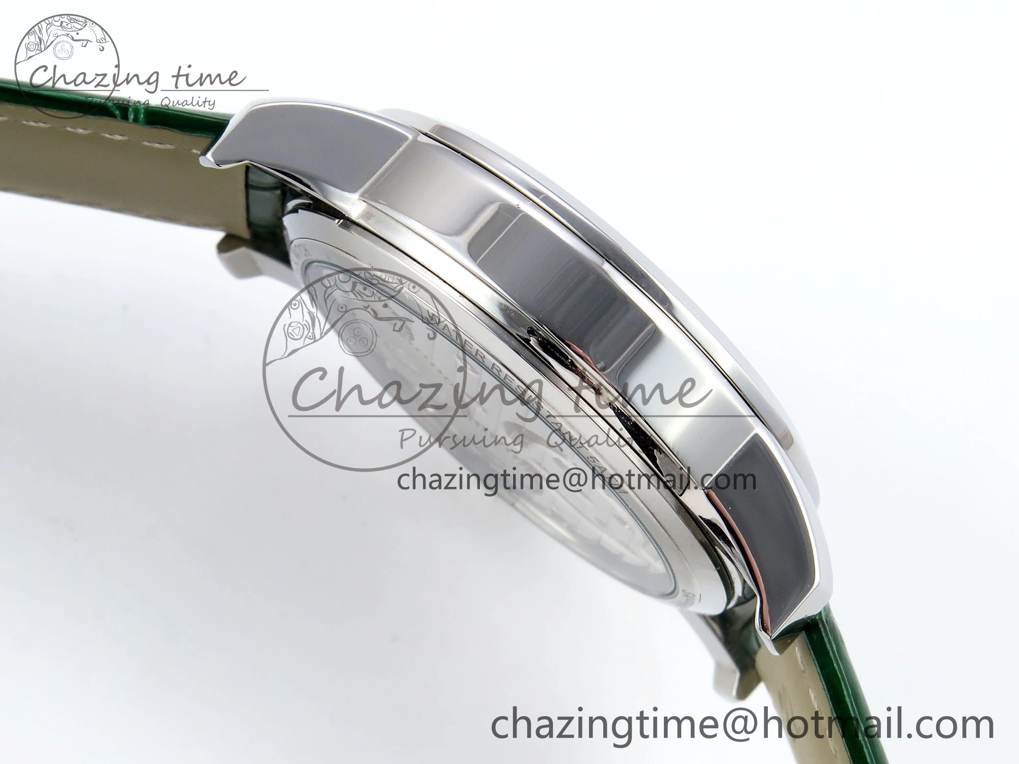 PP Tourbillon SS RMSF Edition Green Dial on Green Leather Strap