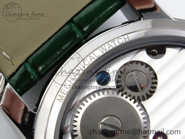 PP Tourbillon SS RMSF Edition Green Dial on Green Leather Strap