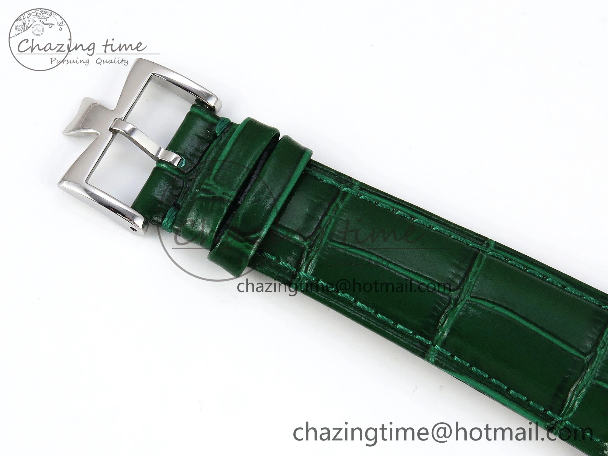 PP Tourbillon SS RMSF Edition Green Dial on Green Leather Strap