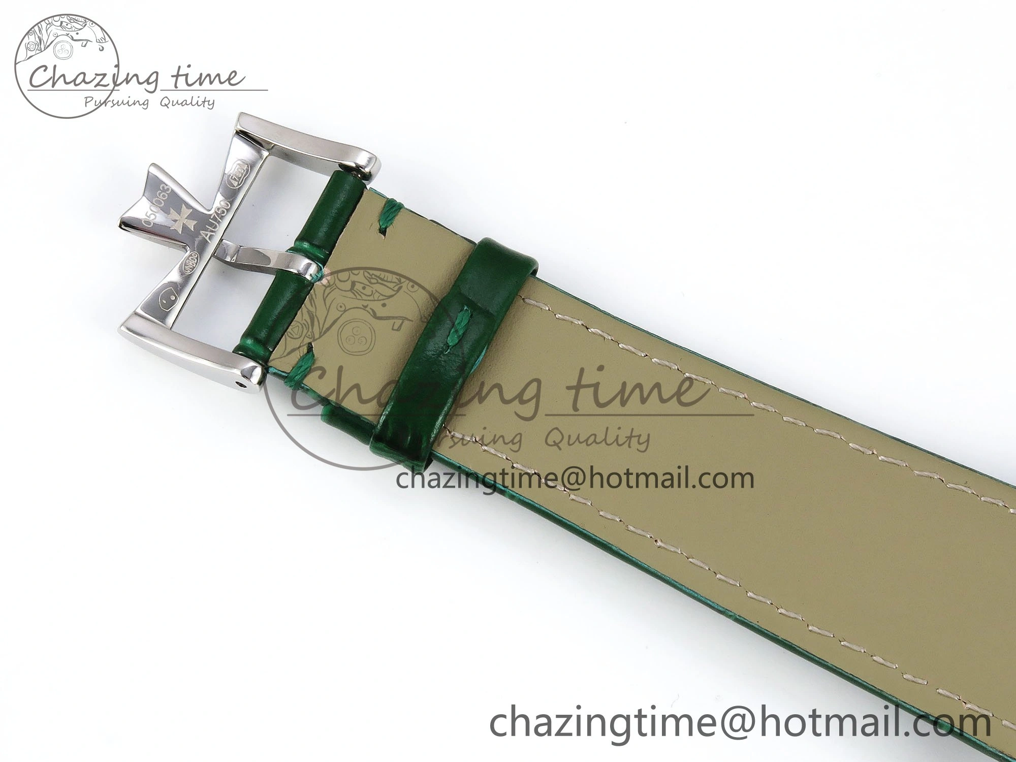 PP Tourbillon SS RMSF Edition Green Dial on Green Leather Strap