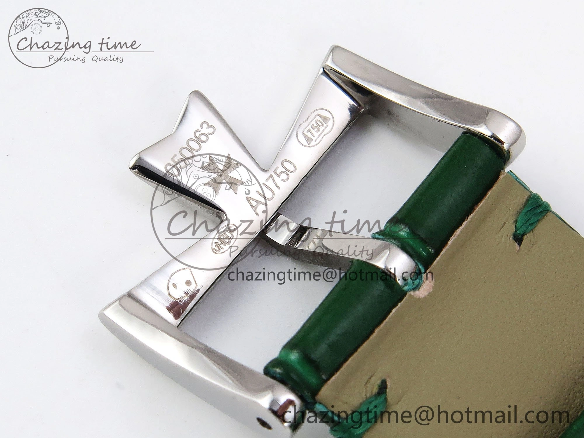 PP Tourbillon SS RMSF Edition Green Dial on Green Leather Strap