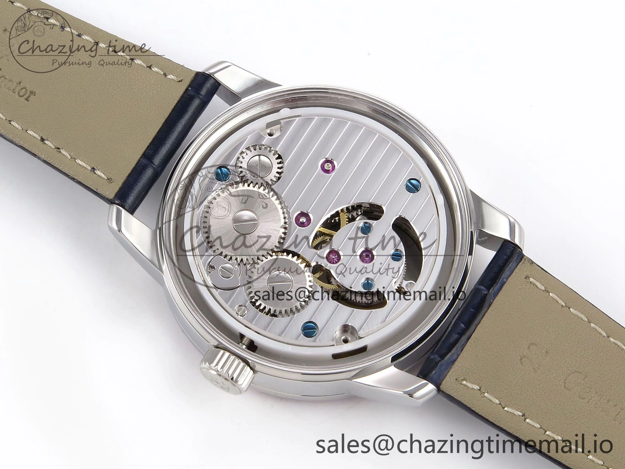 PP Tourbillon SS Rainbow Bezel RMSF Edition Black Starry Dial on Blue Leather Strap