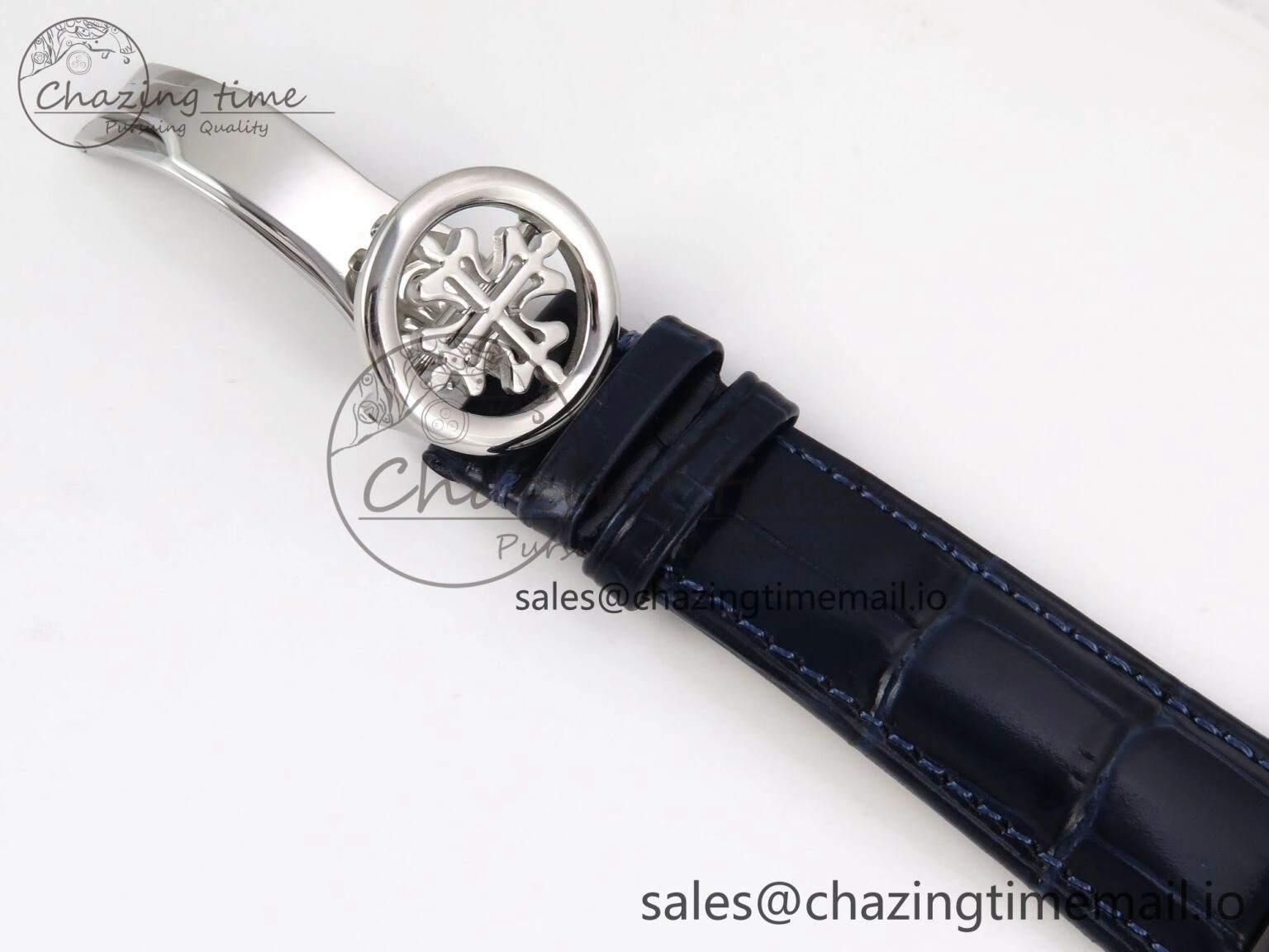 PP Tourbillon SS Rainbow Bezel RMSF Edition Black Starry Dial on Blue Leather Strap