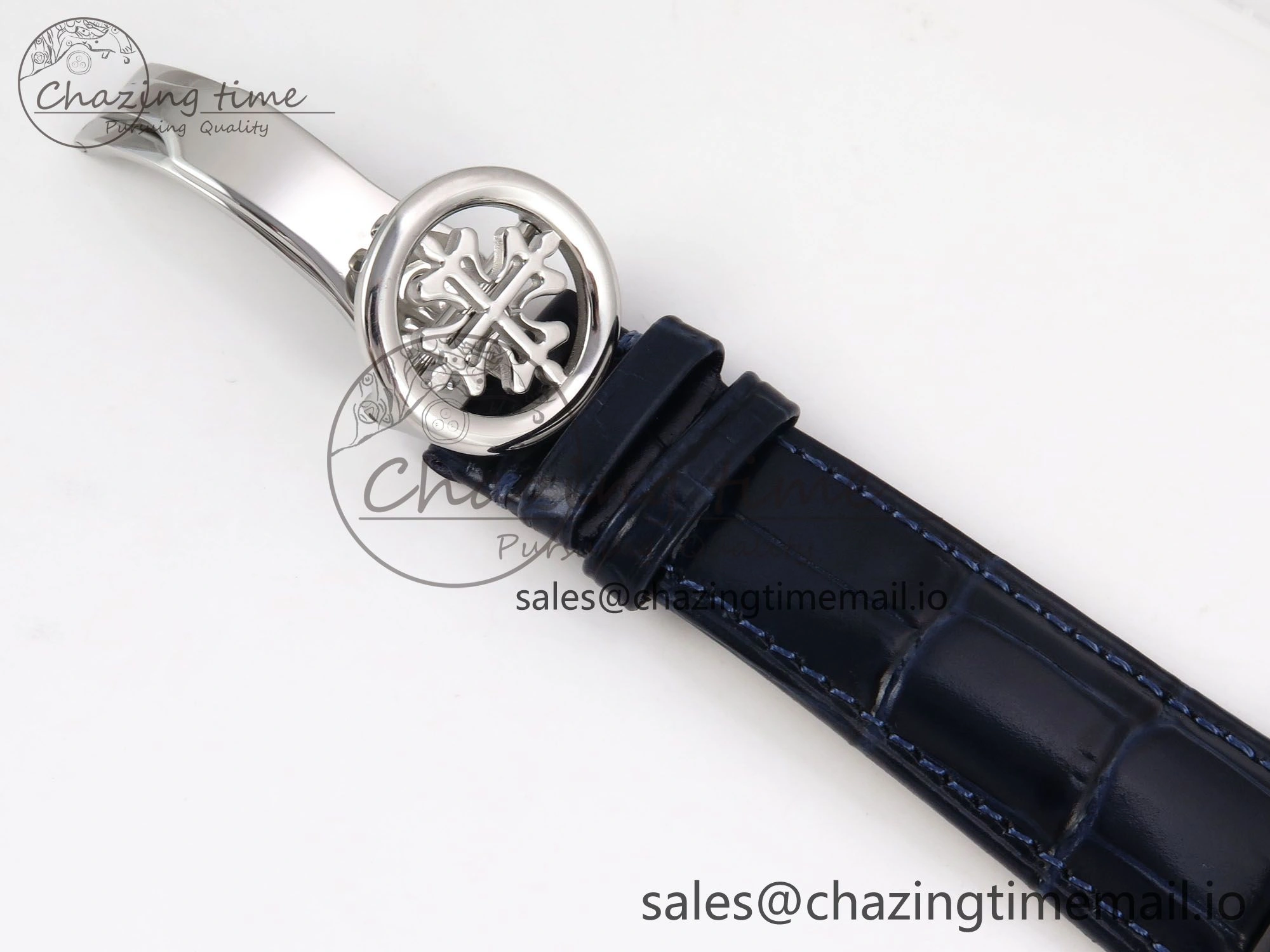 PP Tourbillon SS Rainbow Bezel RMSF Edition Black Starry Dial on Blue Leather Strap