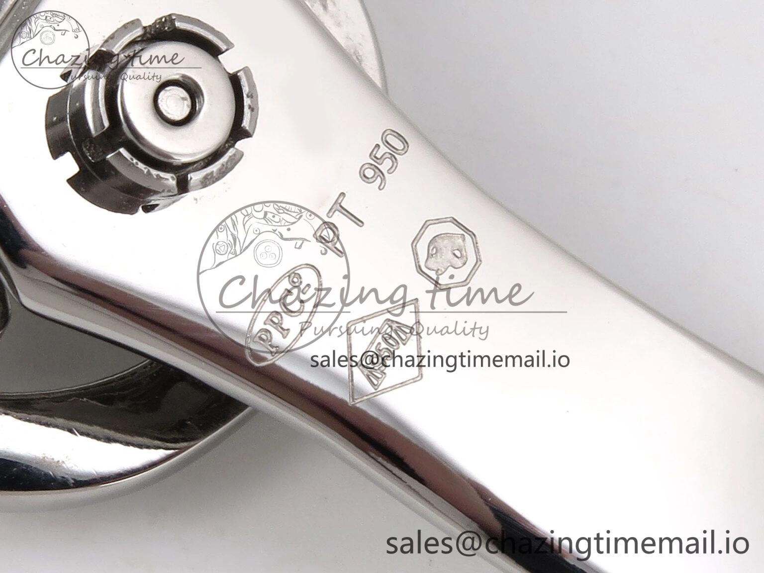 PP Tourbillon SS Rainbow Bezel RMSF Edition White Dial on Black Leather Strap