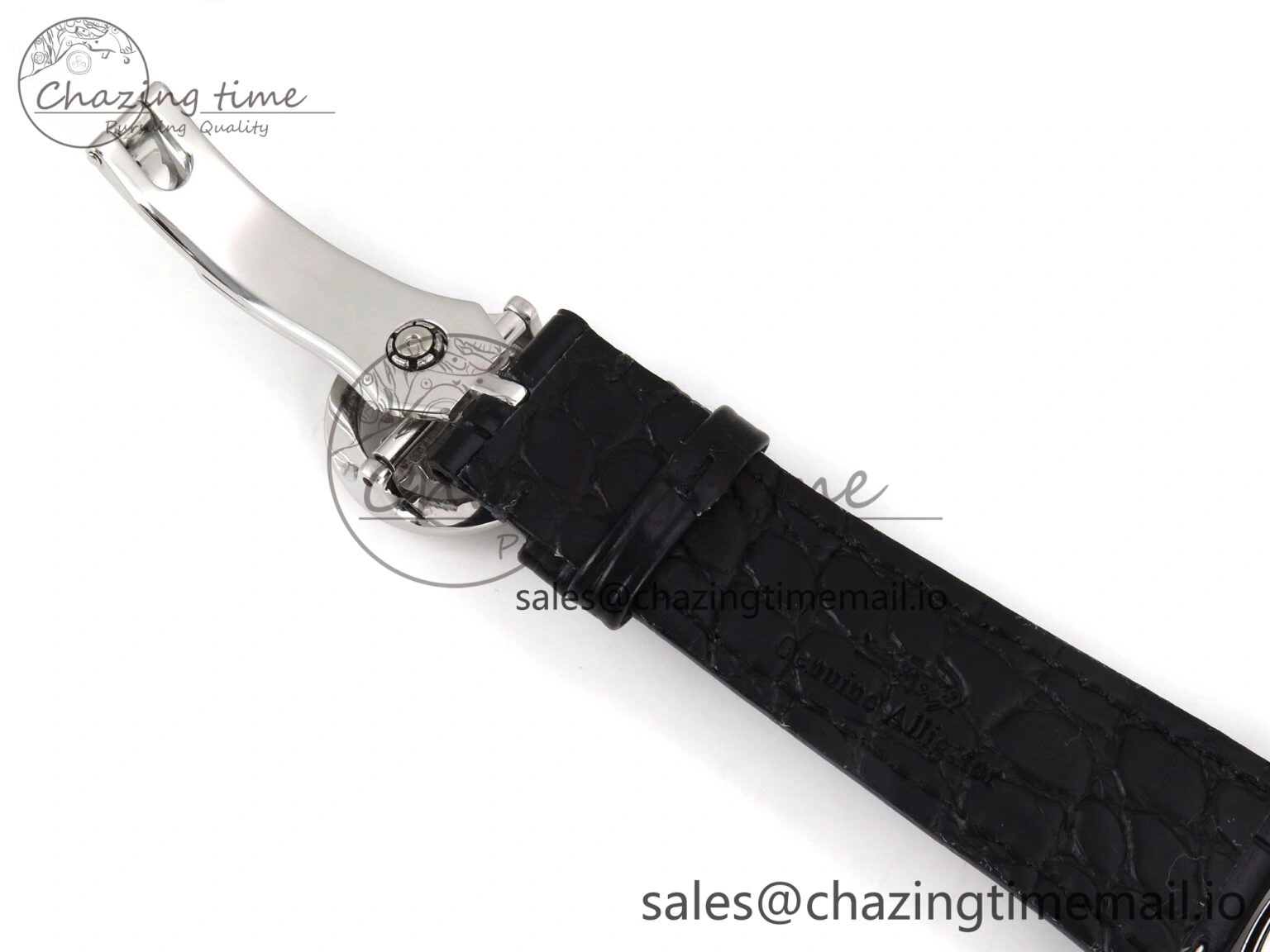 PP Tourbillon SS Rainbow Bezel RMSF Edition White Dial on Black Leather Strap