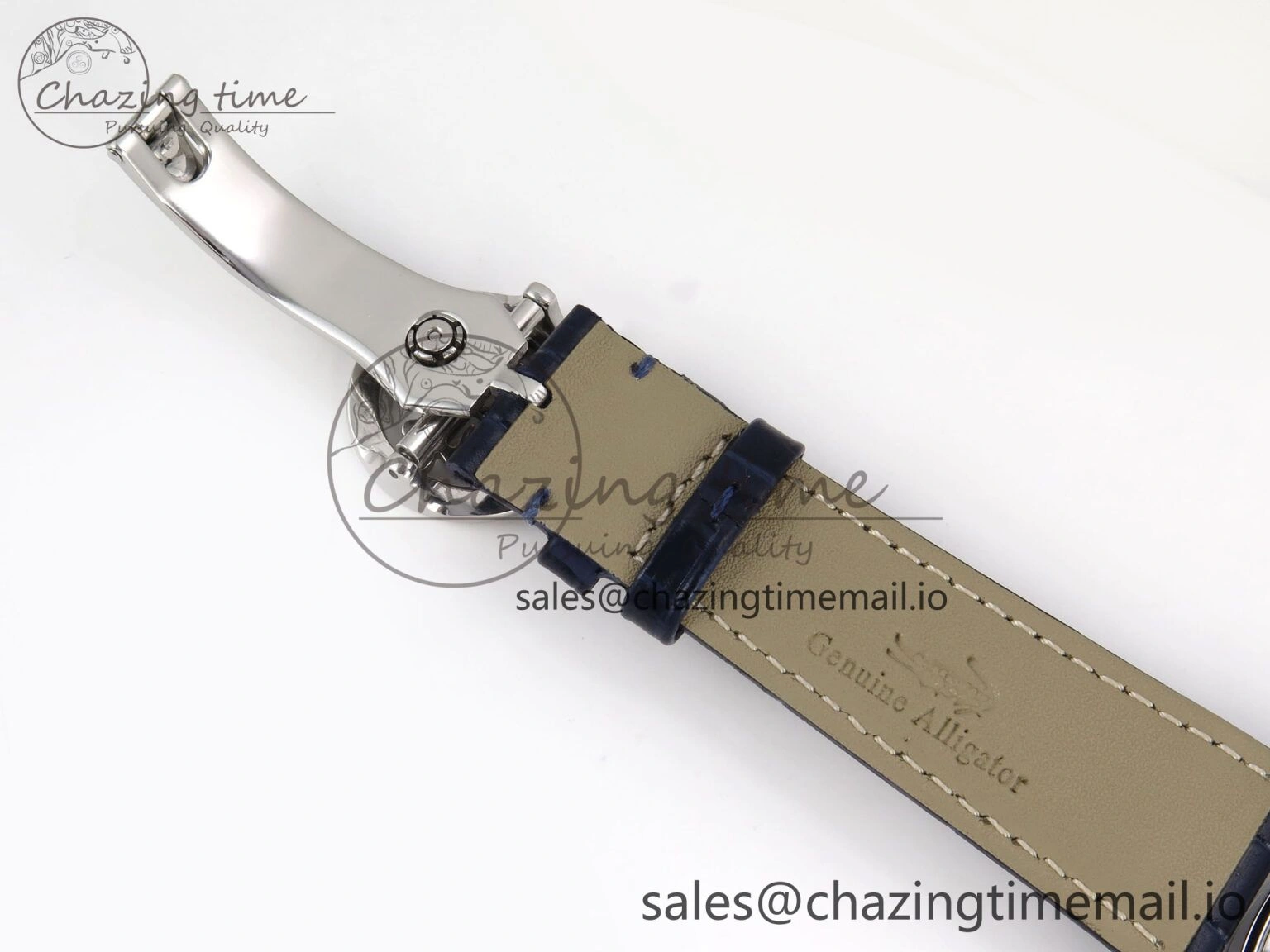 PP Tourbillon SS Texuted Bezel RMSF Edition Black Starry Dial on Blue Leather Strap