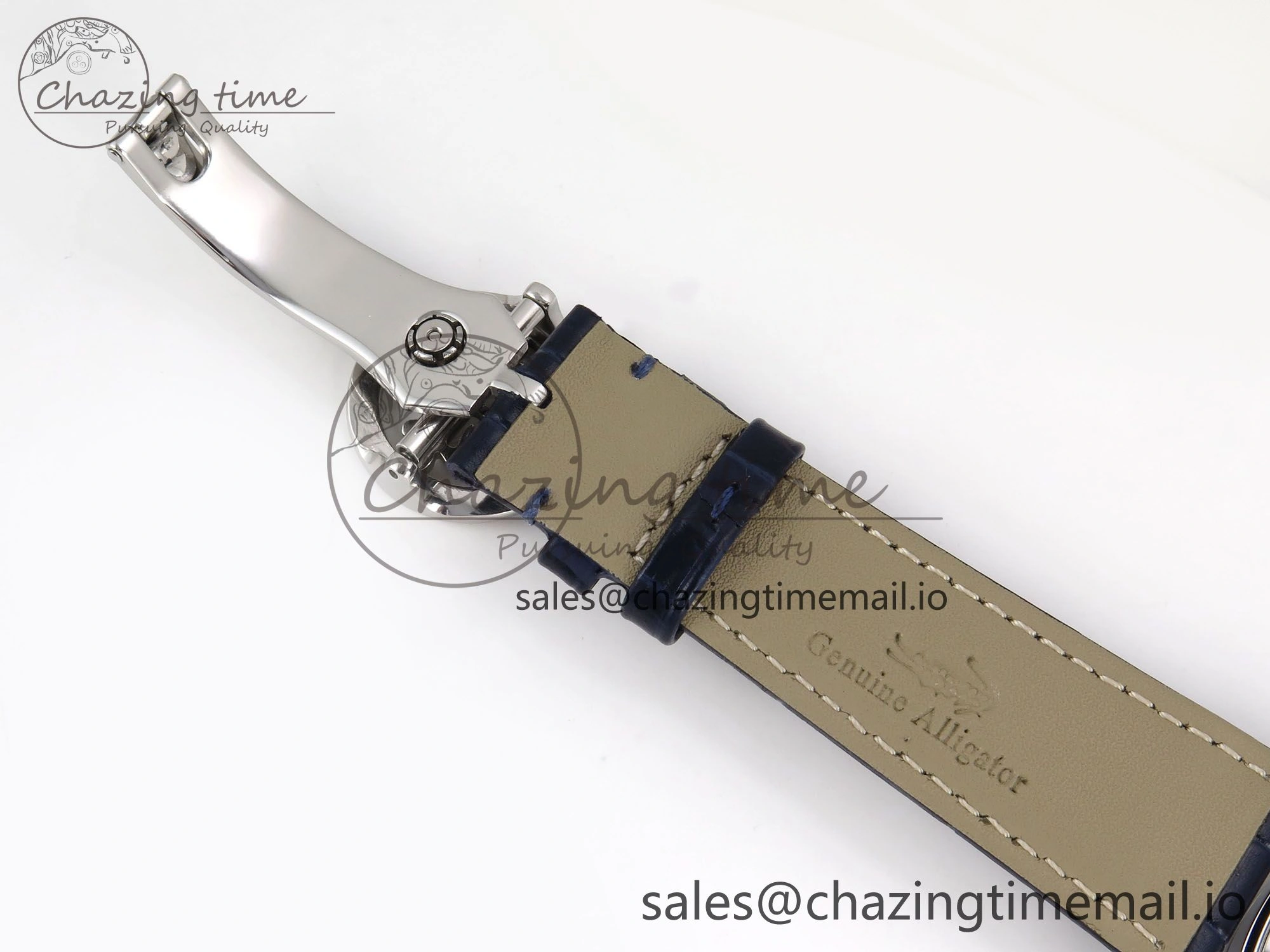 PP Tourbillon SS Texuted Bezel RMSF Edition Black Starry Dial on Blue Leather Strap