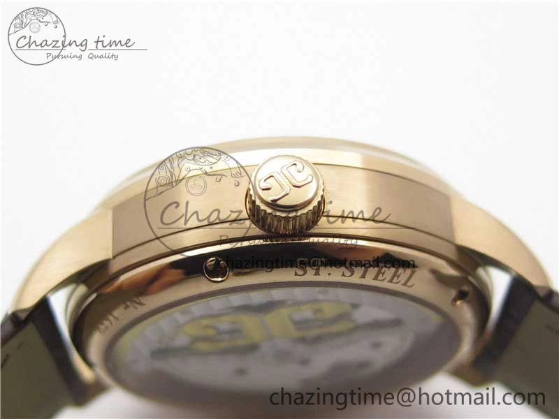 PanoInverse 42mm RG TZF Best Edition Silver Black Dial on Brown Leather Strap A23J