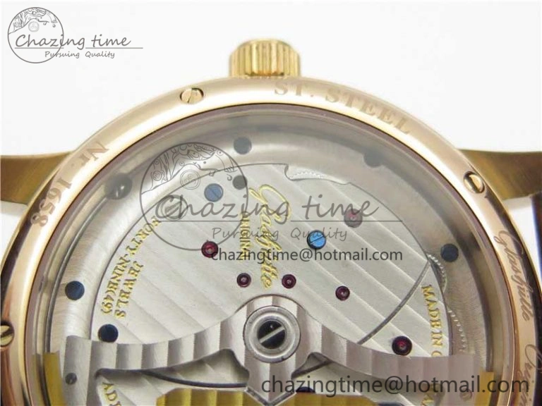 PanoInverse 42mm RG TZF Best Edition Silver Black Dial on Brown Leather Strap A23J