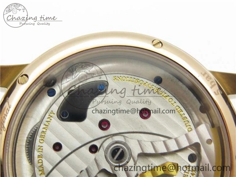 PanoInverse 42mm RG TZF Best Edition Silver Black Dial on Brown Leather Strap A23J