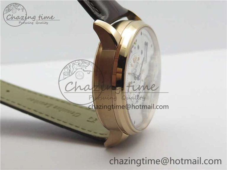 PanoInverse 42mm RG TZF Best Edition Silver White Dial on Brown Leather Strap A23J