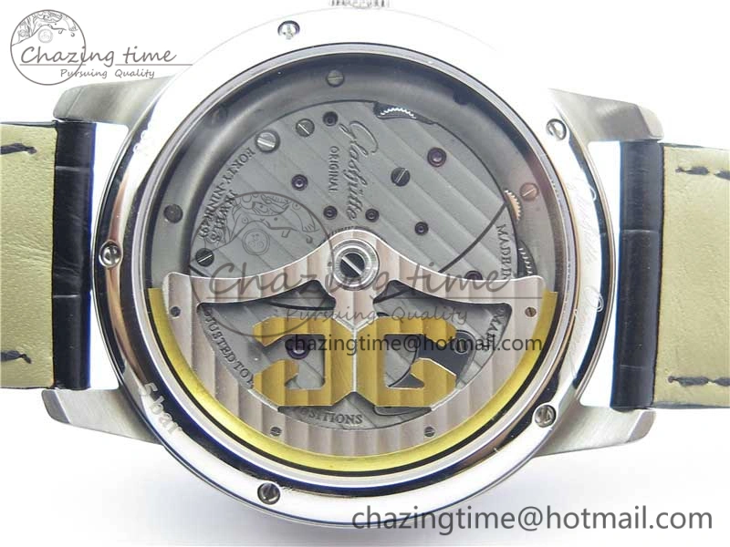 PanoInverse 42mm SS TZF Best Edition Black Dial on Black Leather Strap A23J