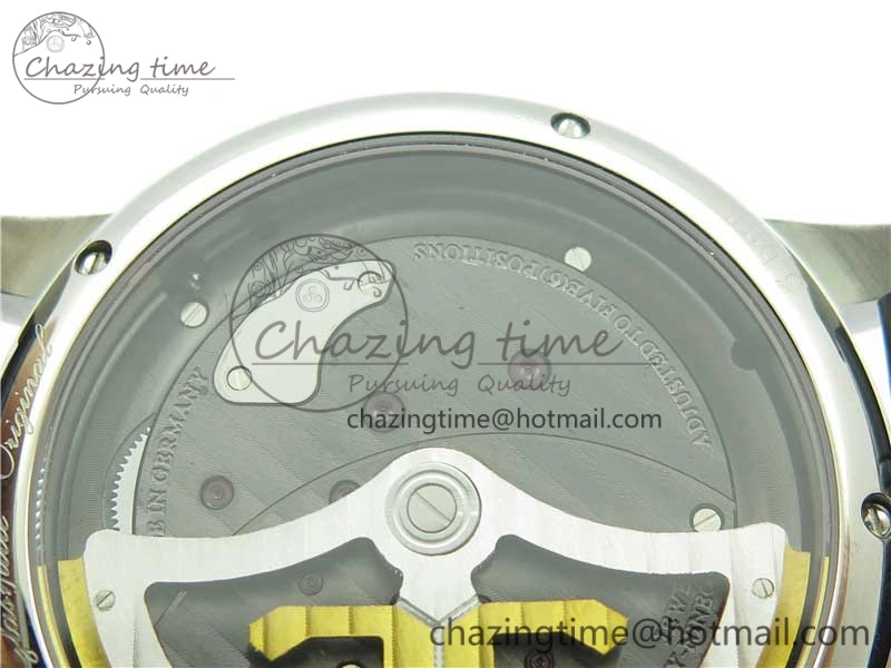 PanoInverse 42mm SS TZF Best Edition Black Dial on Black Leather Strap A23J