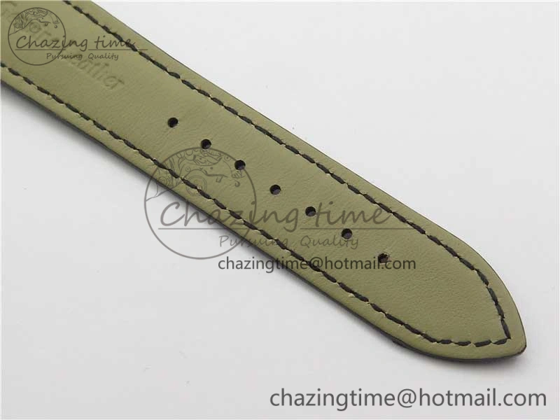 PanoInverse 42mm SS TZF Best Edition Black Dial on Black Leather Strap A23J