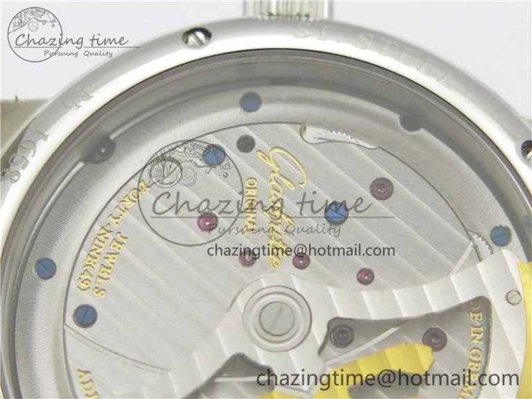 PanoInverse 42mm SS TZF Best Edition Silver Black Dial on Black Leather Strap A23J