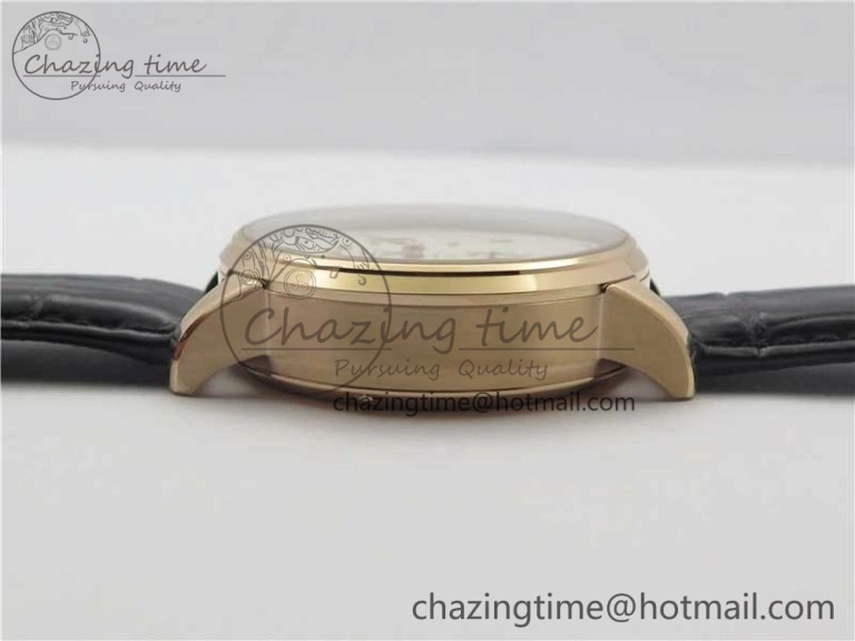 PanoMaticLunar RG TZF White Dial on Black Leather Strap A23J