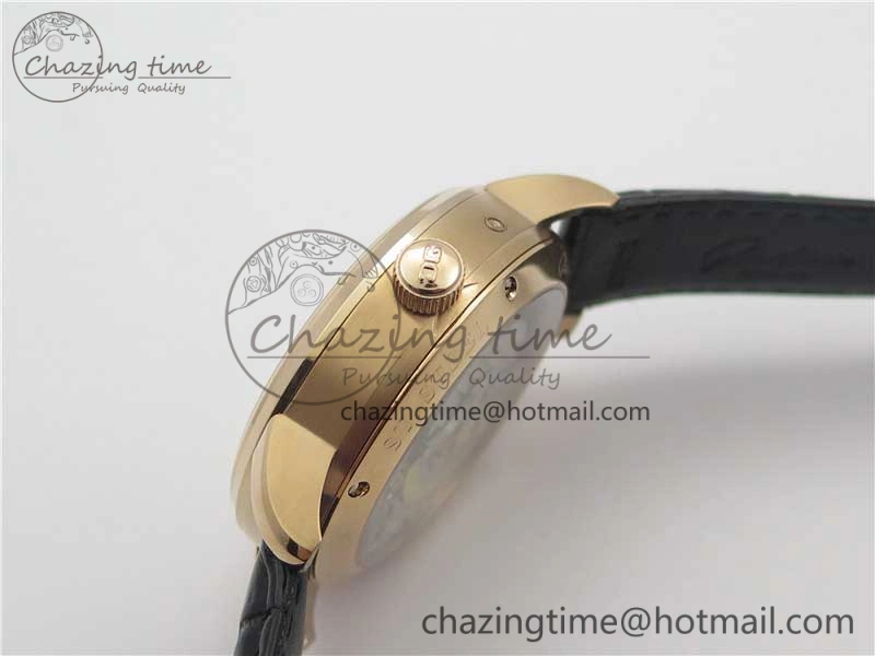 PanoMaticLunar RG TZF White Dial on Black Leather Strap A23J