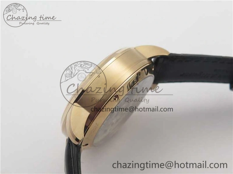 PanoMaticLunar RG TZF White Dial on Black Leather Strap A23J
