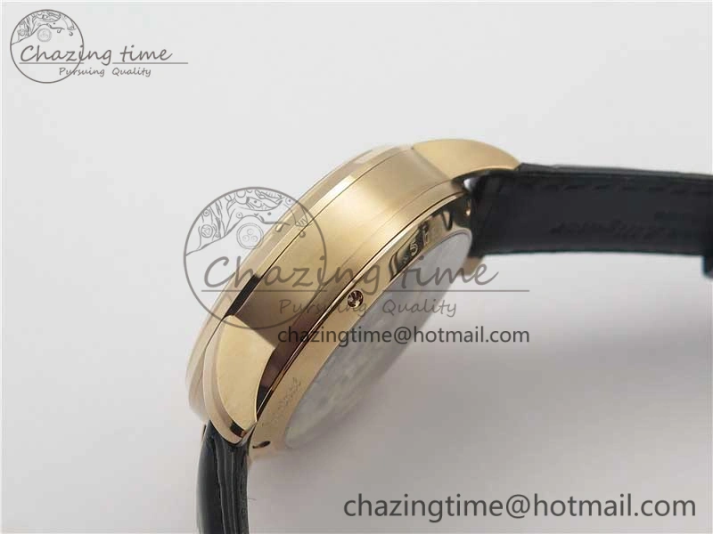PanoMaticLunar RG TZF White Dial on Black Leather Strap A23J