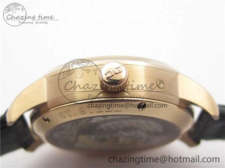 PanoMaticLunar RG TZF White Dial on Black Leather Strap A23J