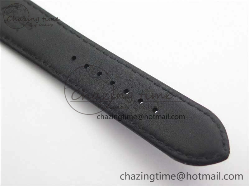 PanoMaticLunar RG TZF White Dial on Black Leather Strap A23J