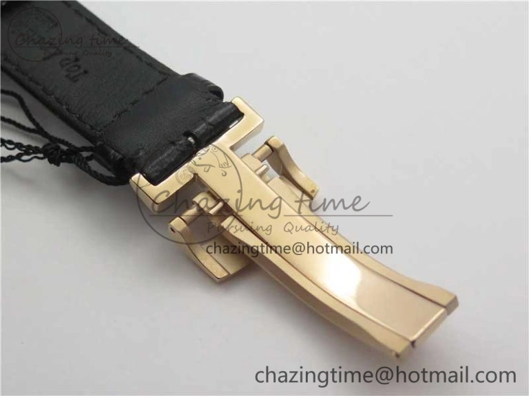 PanoMaticLunar RG TZF White Dial on Black Leather Strap A23J