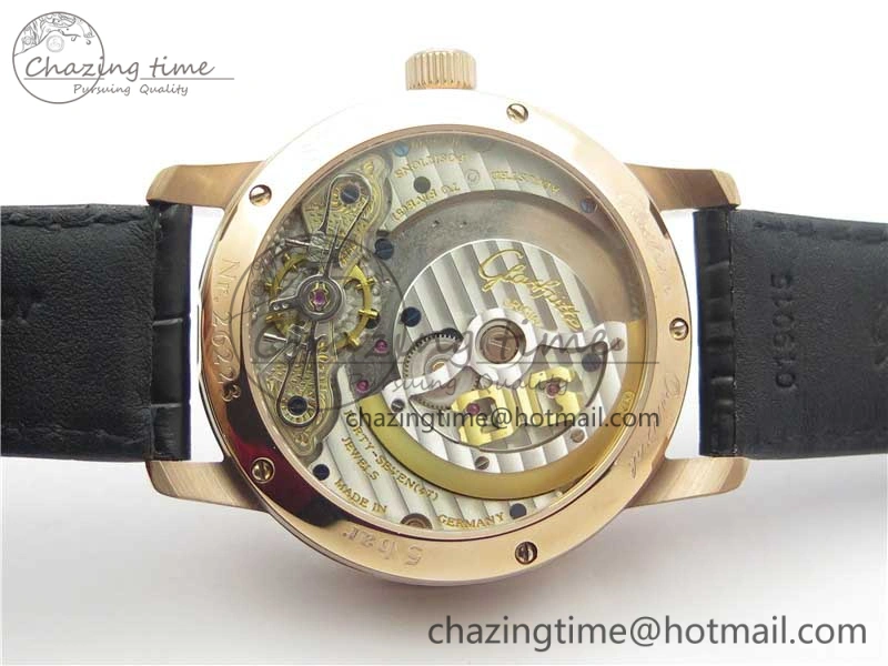 PanoMaticLunar RG TZF White Dial on Black Leather Strap A23J