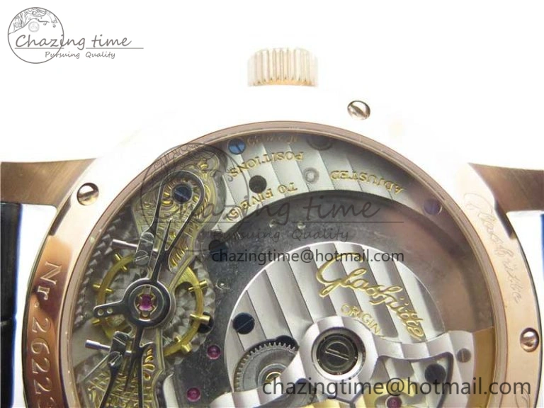 PanoMaticLunar RG TZF White Dial on Black Leather Strap A23J