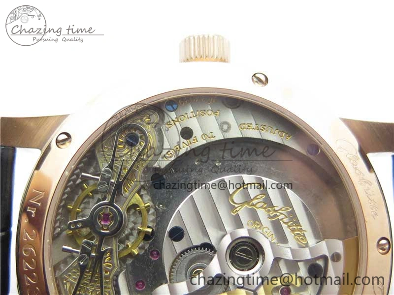 PanoMaticLunar RG TZF White Dial on Black Leather Strap A23J