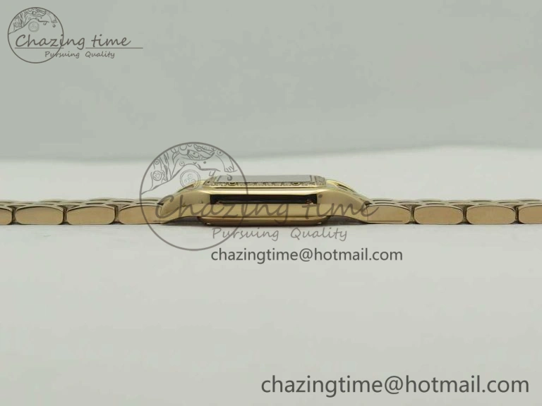 Panthère Secrete Ladies 22mm RG 8848F 1:1 Best Edition White Dial Diamonds Bezel on RG Bracelet Ronda Quartz
