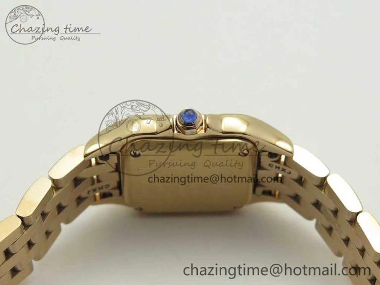 Panthère Secrete Ladies 22mm RG 8848F 1:1 Best Edition White Dial Diamonds Bezel on RG Bracelet Ronda Quartz