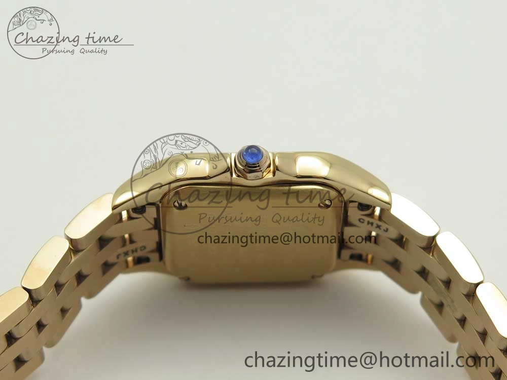 Panthère Secrete Ladies 22mm RG 8848F 1:1 Best Edition White Dial Diamonds Bezel on RG Bracelet Ronda Quartz