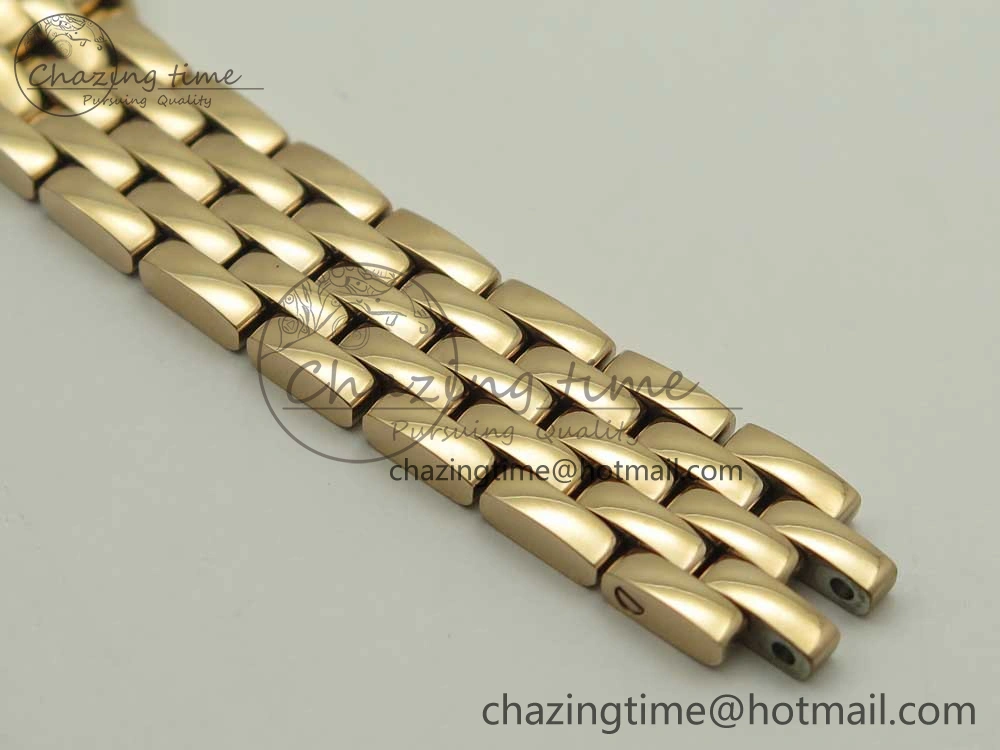 Panthère Secrete Ladies 22mm RG 8848F 1:1 Best Edition White Dial Diamonds Bezel on RG Bracelet Ronda Quartz