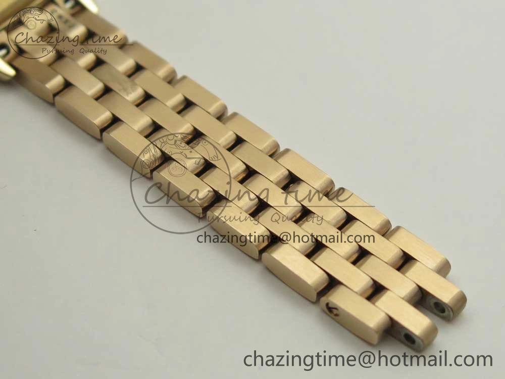 Panthère Secrete Ladies 22mm RG 8848F 1:1 Best Edition White Dial Diamonds Bezel on RG Bracelet Ronda Quartz