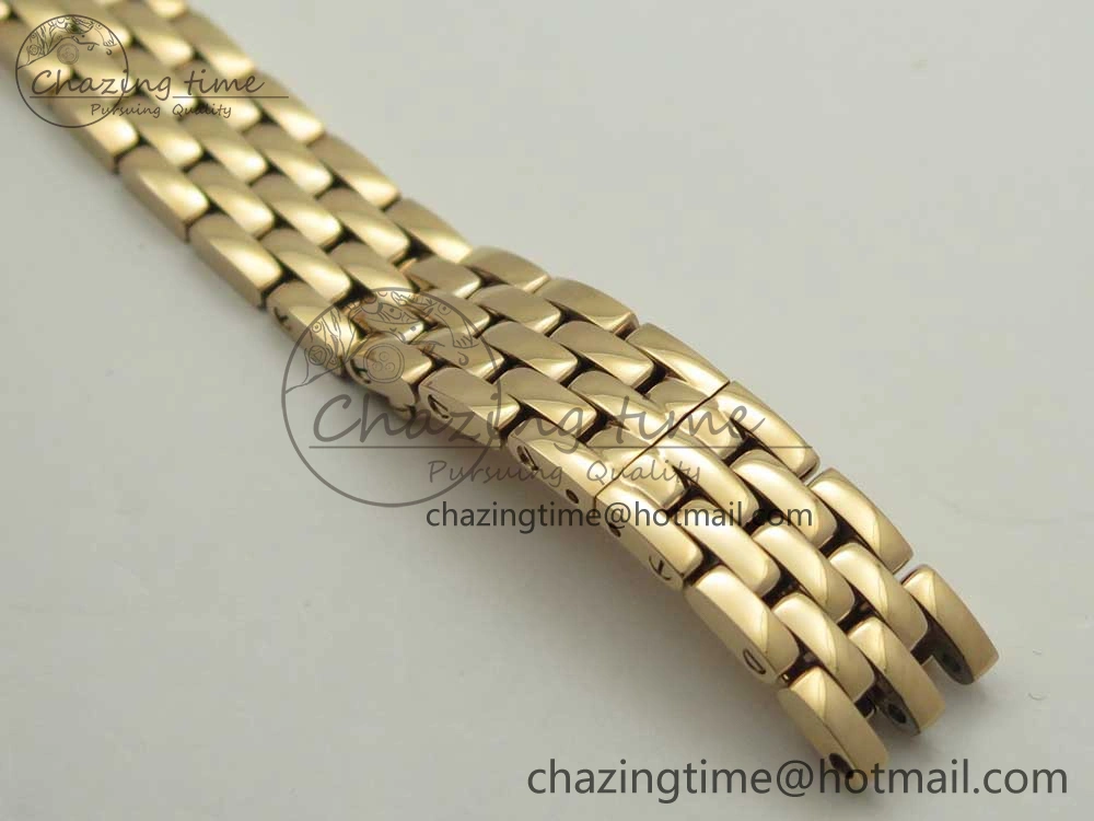 Panthère Secrete Ladies 22mm RG 8848F 1:1 Best Edition White Dial Diamonds Bezel on RG Bracelet Ronda Quartz