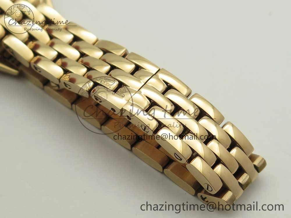 Panthère Secrete Ladies 22mm RG 8848F 1:1 Best Edition White Dial Diamonds Bezel on RG Bracelet Ronda Quartz